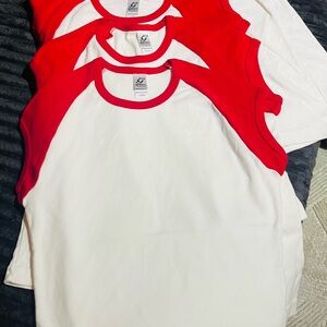 Kids Red and White Short Sleeve Tee